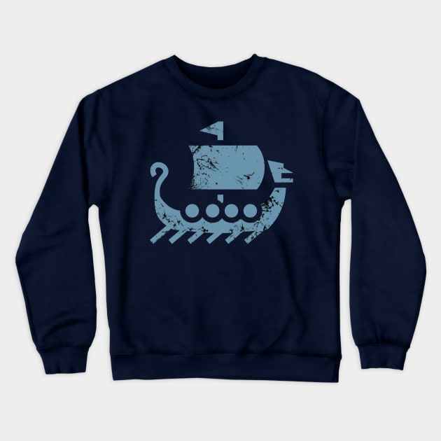 Viking Ship Crewneck Sweatshirt by Scar